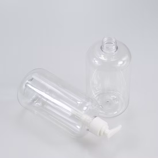 Fabrik 500 ml Handwaschdesinfektionsmittel Kunststoffkosmetik Klare weiße Haustierflasche mit Pumpe