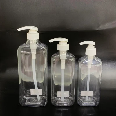 250 ml 1 l quadratische Haustier-Kosmetikverpackung, Shampoo-Lotion, Kunststoffflasche